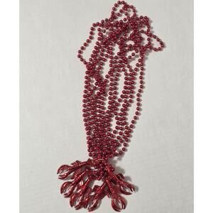 24 Pcs Crawfish Mardi Gras Beads Lobster Beads Parade Holiday Party Supplies